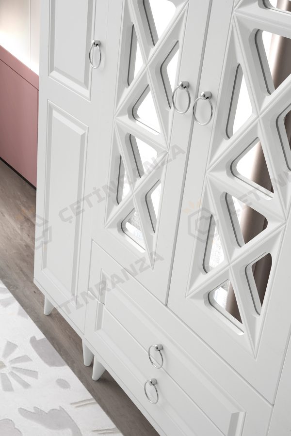 Mars Beyaz Dolap %100 MDF - Görsel 4